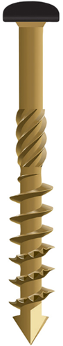 Dynaplus Fassadenschraube AR-Bronze Zylinderkopf Teilgewinde schwarzer Kopf Torx TX15 4,0x50 28 | 200 Stück - 0284.08.25905