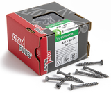 Dynaplus Uni-Schraube Spanplattenschraube Ar-Beschichtung Flachkopf Teilgewinde Torx Tx20 4,0x40 24 | 200 Stück - 0281.08.25602 - afbeelding 1
