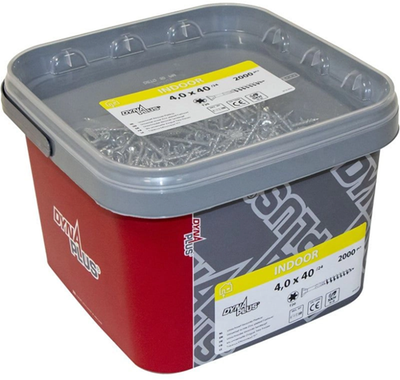 Dynaplus Unischraube Spanplattenschraube verzinkt Flachkopf Teilgewinde Torx TX25 5,0x80 42 | 500 Stück - 0289.11.42401