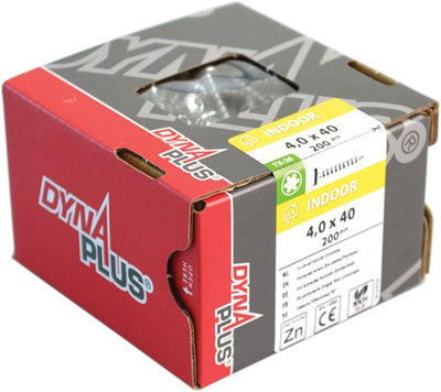 Dynaplus Uni-Schraube verzinkter Zylinderkopf Vollgewinde Torx TX30 6,0x50 | 100 Stück - 0282.01.49901