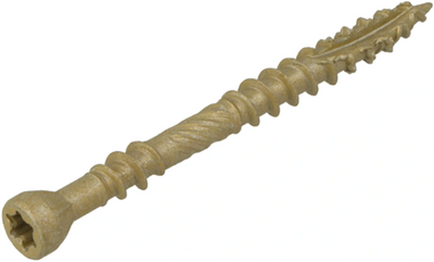 Dynaplus Terrassenschraube Xtreme Ar-Bronze Flachkopf – 60° Teilgewinde + Schneidspitze Torx Tx25 5,0x50 25 | 200 Stück - 0283.08.41901