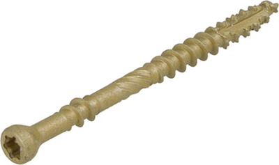 Dynaplus Terrassenschraube Xtreme Ar-Bronze Flachkopf - 60° Teilgewinde + Schneidspitze Torx Tx25 5,0x80 42 | 200 Stück - 0283.08.42401