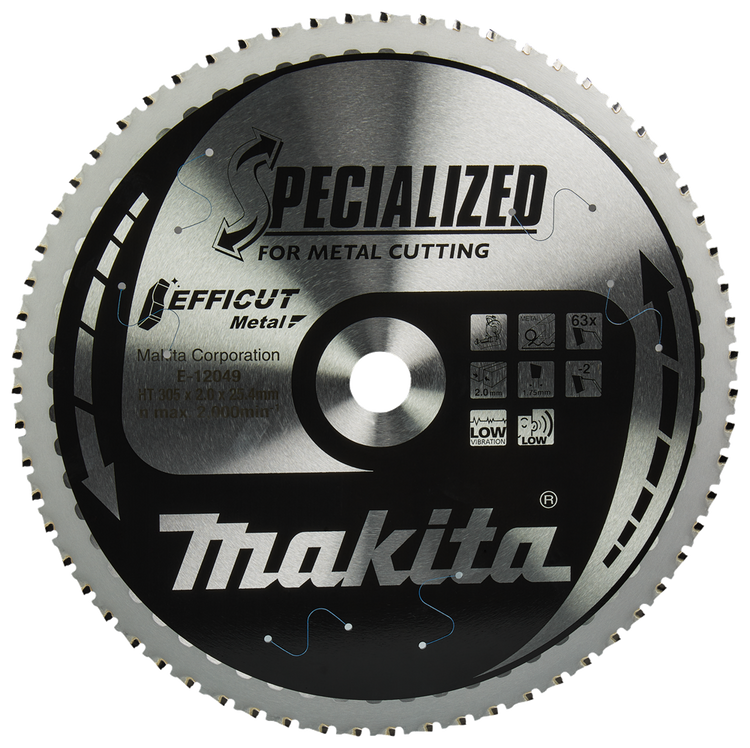 Makita Zubehör Kappsägeblatt Stahl | Wirkung 305x25,4x2,0 63t 0g - e-12049 - e-12049