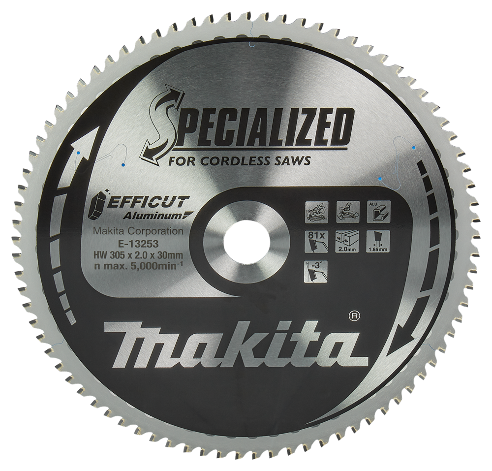 Makita Zubehör Kappsägeblatt Aluminium | Wirkung 305x30x2,0 81t -3g - e-13253 e-13253