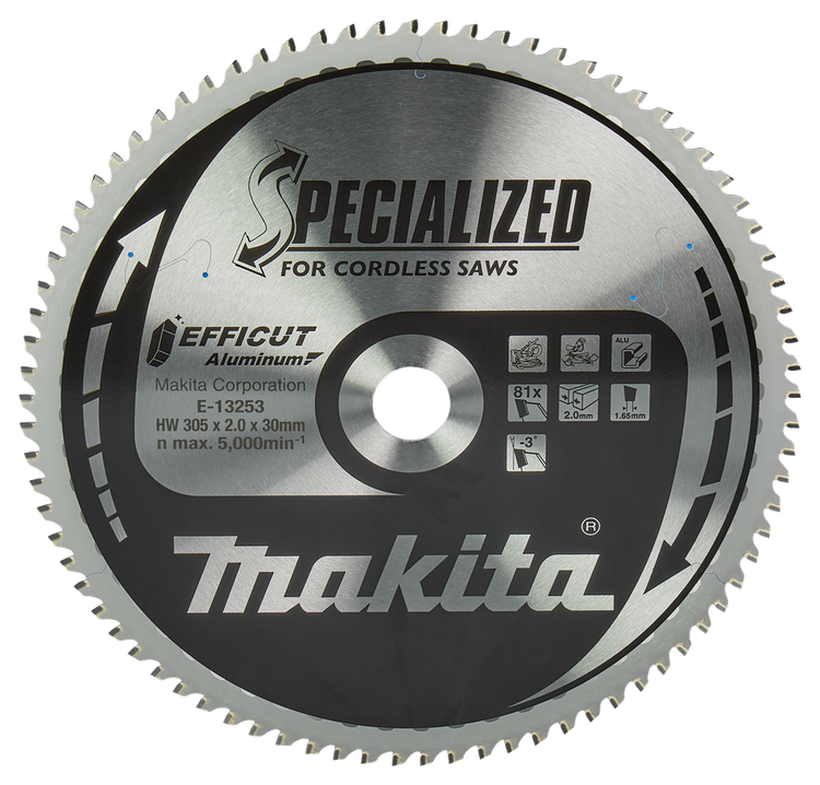 Makita Zubehör Kappsägeblatt Aluminium | Wirkung 305x30x2,0 81t -3g - e-13253 e-13253