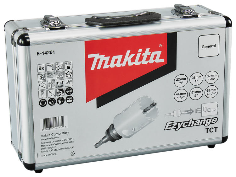 Makita Zubehör Lochsägen-Set 8-teilig Holz Metall Stein – E-14261 E-14261