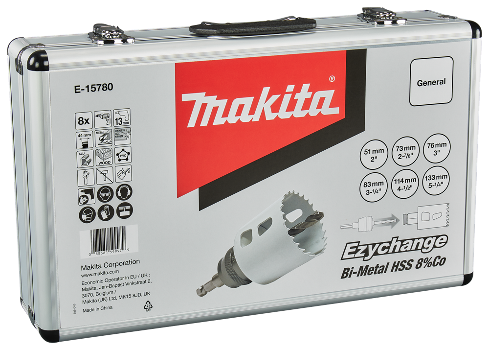 Makita Zubehör Lochsägen-Set 8-teilig Holz Metall – E-15780 E-15780