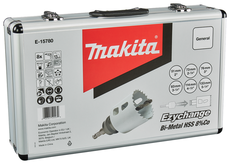 Makita Zubehör Lochsägen-Set 8-teilig Holz Metall – E-15780 E-15780