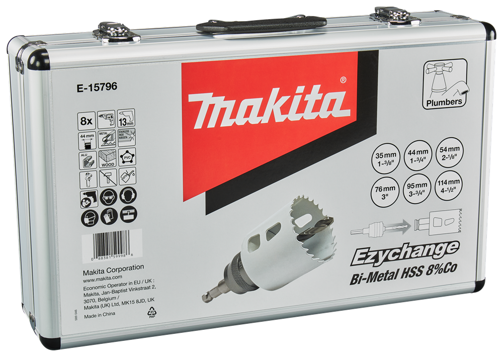 Makita Zubehör Lochsägen-Set 8-teilig Holz Metall – E-15796 E-15796