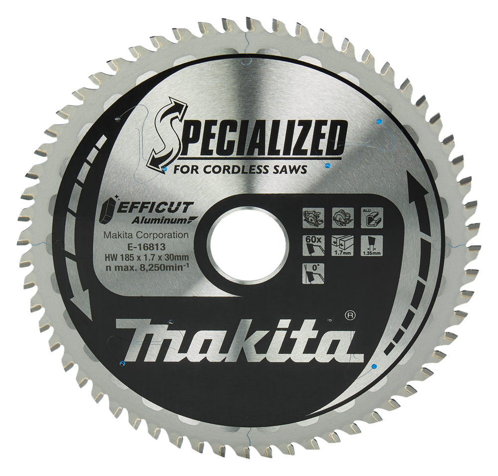 Makita Zubehör Kreissägeblatt Aluminium | effizient | 185x30mm 60t 0g - e-16813 e-16813
