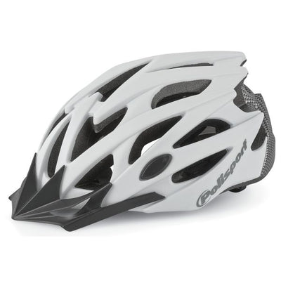 Polisport-Zweig-Fahrradhelm M 55-58 cm weißer Mattkohlenstoff
