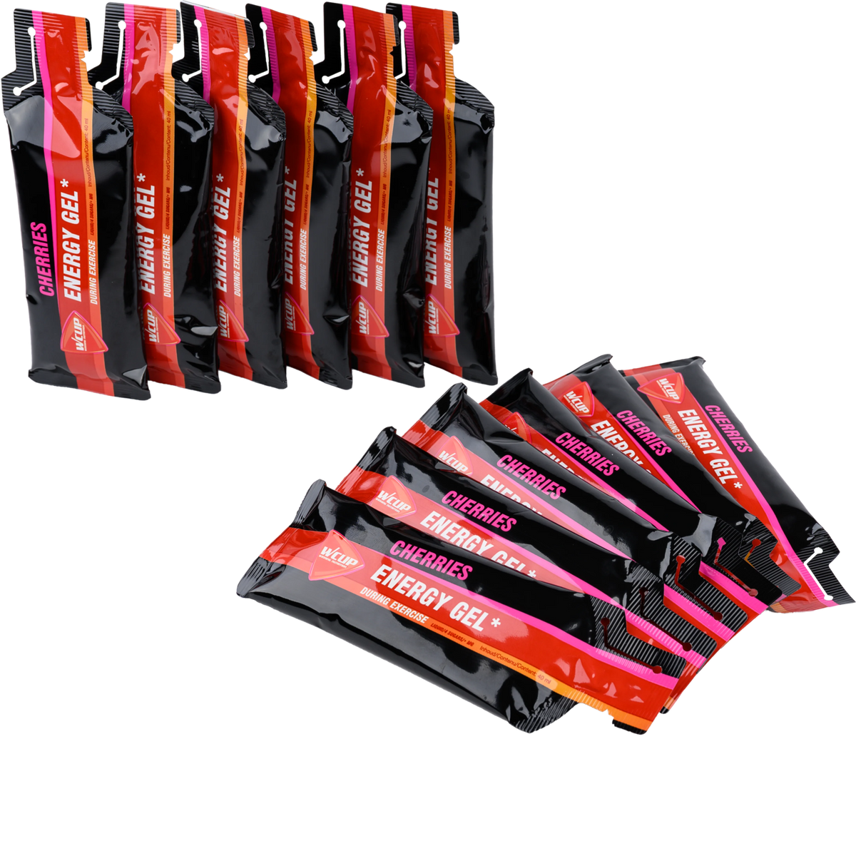 Wcup - Energiegel Kirsche 40ml 12 Stück