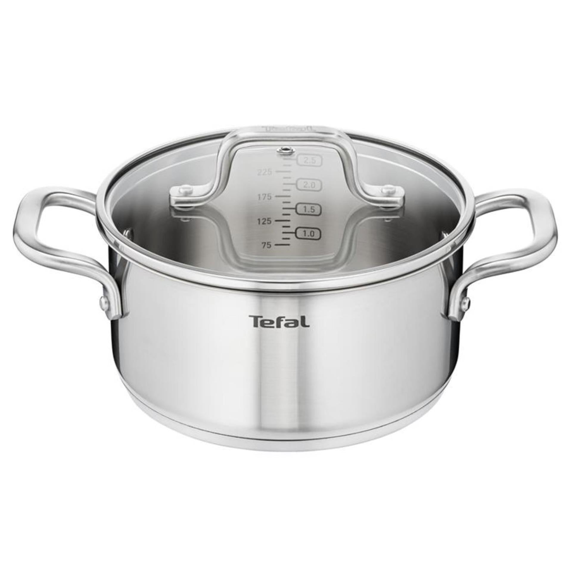 Tefal Cookware Tefal Virtuoso Topf + Glasdeckel 24 cm Silber