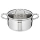 Tefal Cookware Tefal Virtuoso Topf + Glasdeckel 24 cm Silber