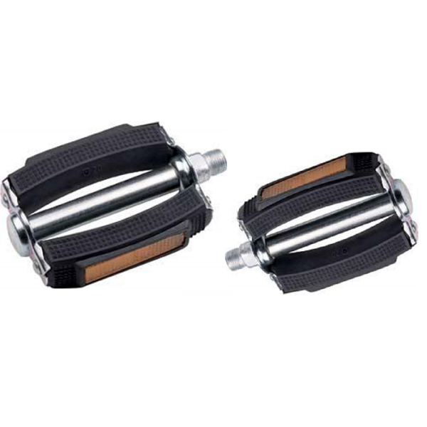 Marwi Pedal Set 677H mit Reflektoren Silberschwarz (Workshop -Verpackung)