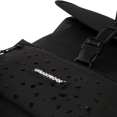 Urbanfester städtischer Fracht -Doppelfahrradbeutel 38 Liter schwarz