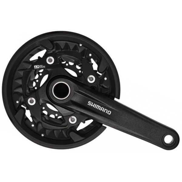 Shimano Kurbel MTB 3 x 10 Geschwindigkeit FC-MT500 mit 175-mm-Kurbelarm 40-30-22T Schwarz