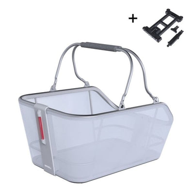 Basilikum Fahrradkorb Cento Tech Faser Nordlich Mik 21 Liter 39 x 24 x 15 cm Blau Silber