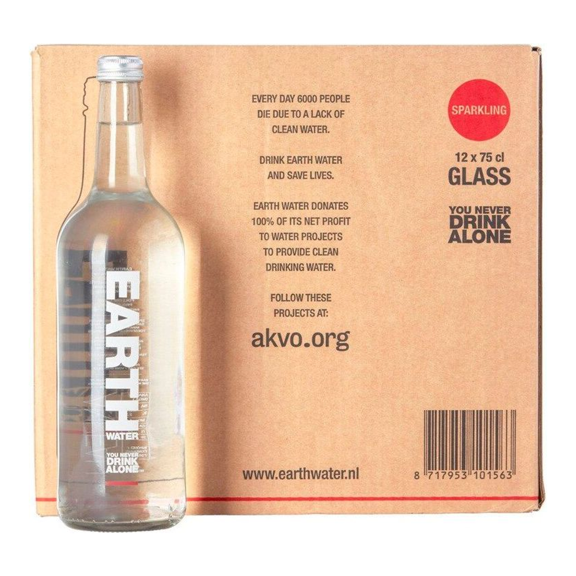 Erdwasserglas mit Kohlensäure (12x 75cl)