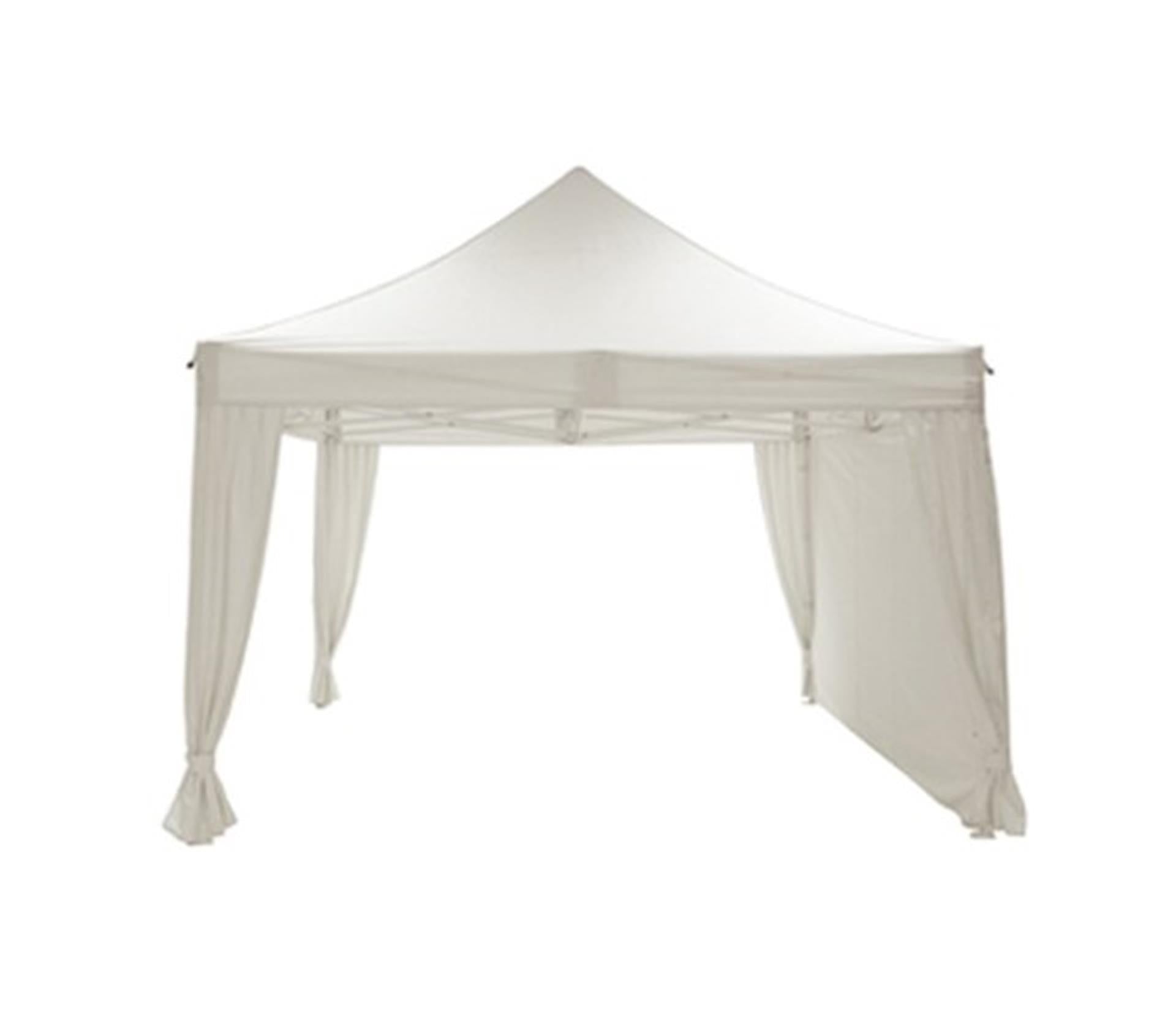 Garden Impressions Pavillon einfach 3x4,5m aus weißem Polyester
