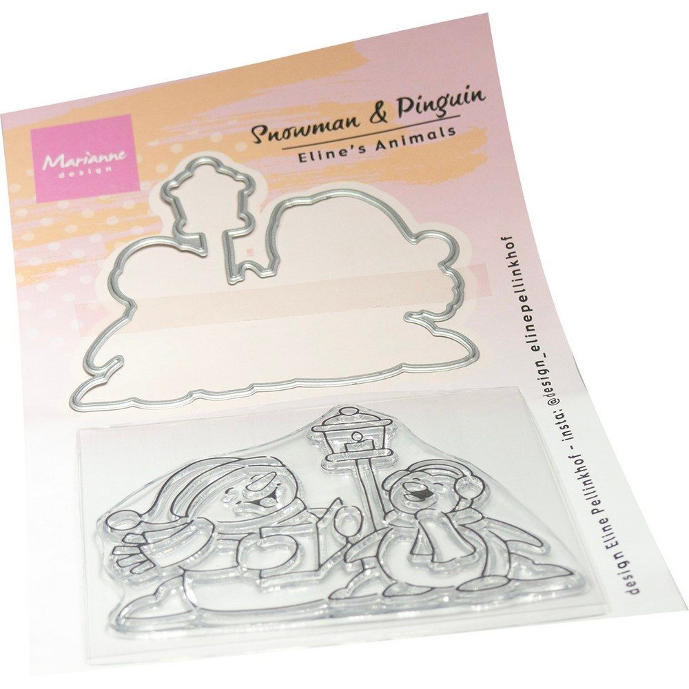 Marianne Design • Clear Stamps Stanzformen Elines Tiere Schneemann Pinguin