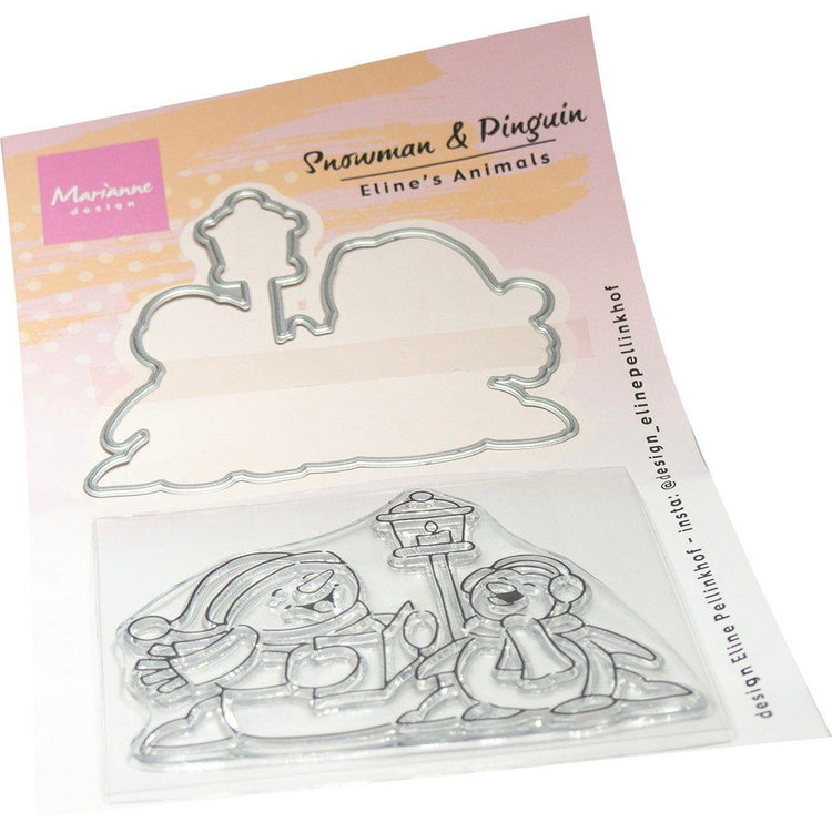 Marianne Design • Clear Stamps Stanzformen Elines Tiere Schneemann Pinguin
