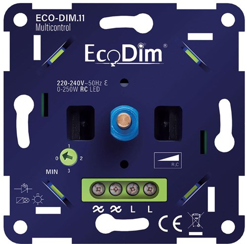 Eco-LED-Dimmer 0–250 W, Ecodim, Mehrphasenabschaltung – 4355428