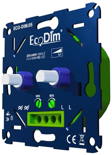 Eco LED-Dimmer Duo 2-100 W Ecodim Phasenschnitt – 4355420