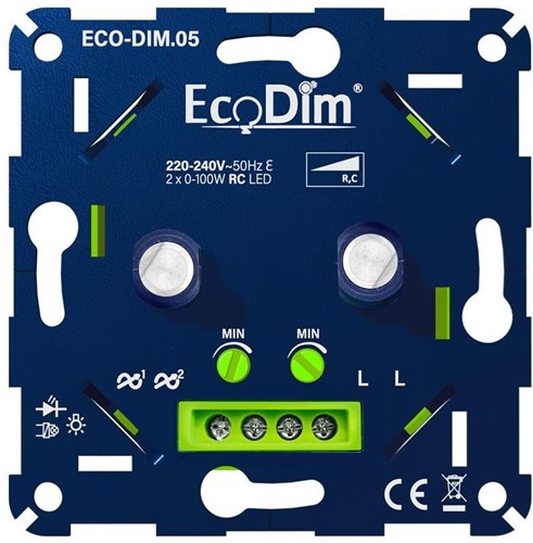 Eco LED-Dimmer Duo 2-100 W Ecodim Phasenschnitt – 4355420