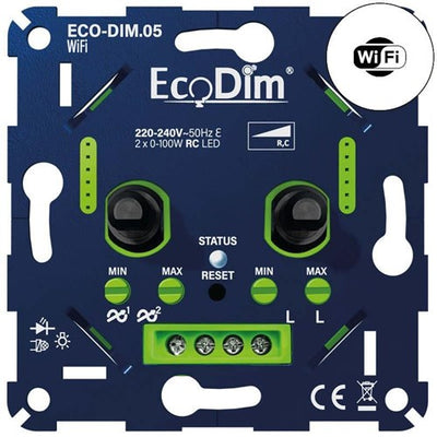 Eco LED Dimmer Duo WiFi 0-100w ecodim Phasenabschnitt - 4355419