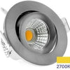 Ecodim LED-Einbaustrahler 5 W 2700 K 62 mm 60° rund verstellbar geschliffener Stahl – led4840