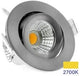 Ecodim LED-Einbaustrahler 5 W 2700 K 62 mm 60° rund verstellbar geschliffener Stahl – led4840