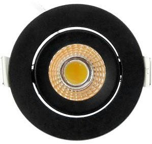 Ecodim LED-Einbaustrahler 5W 2700K 62mm 60° rund verstellbar schwarz - LED4835