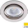 Ecodim LED-Einbaustrahler 5 W 2700 K 85 mm 60° rund verstellbar geschliffener Stahl – led4820