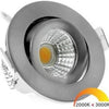 Ecodim LED-Einbaustrahler 5W dimtowarm 62mm 36° rund verstellbar geschliffener Stahl - LED4740
