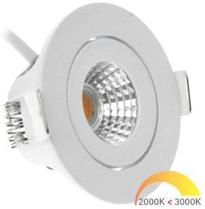 Ecodim LED-Einbaustrahler 5W dimtowarm 62mm 36° rund verstellbar weiß - LED4730