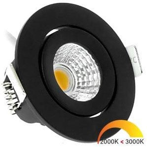 Ecodim LED-Einbaustrahler 5W dimtowarm 62mm 36° rund verstellbar schwarz - LED4735