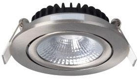 Ecodim LED-Einbaustrahler 5W dimtowarm 85mm 36° rund verstellbar geschliffener Stahl - LED4720