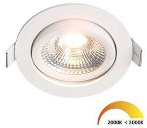 Ecodim LED-Einbaustrahler 5W dimtowarm 85mm 36° rund verstellbar weiß - LED4700