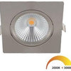 Ecodim LED-Einbaustrahler 5W dimtowarm 85mm 36° quadratisch verstellbar geschliffener Stahl - led4770