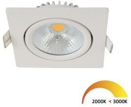 Ecodim LED-Einbaustrahler 5W dimtowarm 85mm 36° quadratisch verstellbar weiß - LED4750