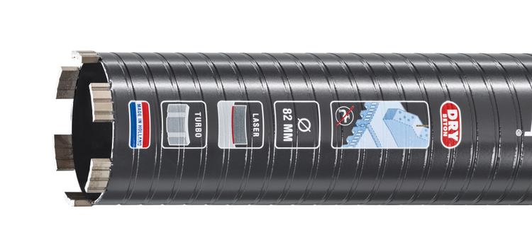 Karat Laser-Diamantbohrer Trockenbeton | ø182x300x5 4 unc – ed18230020