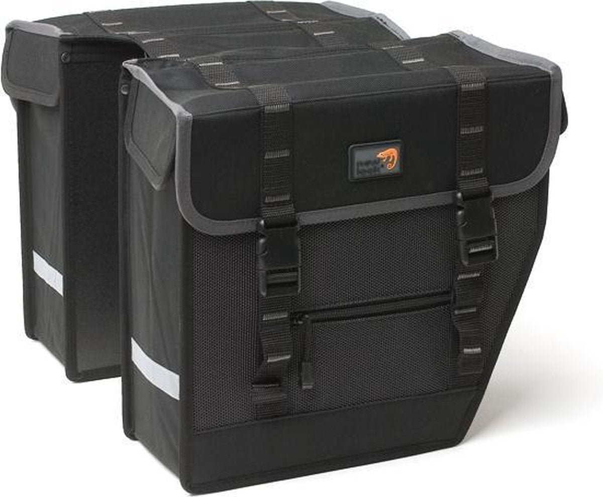 Neu Looxs doppelte Fahrradtasche Superior - schwarz, unisex, Polyester, Riemen, 27 Liter, 32 x 30 x 14 cm