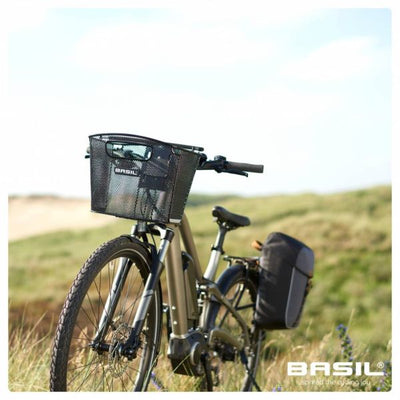 Basil Miles Fahrradrucksack - Multifunktionelle graue Fahrradtasche für Frauen Männer - 17L - Hook-On System