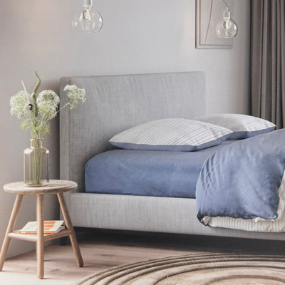Kuscheliges Eden-Jersey-Spannbettlaken in Allure Blue, 160 x 200 cm