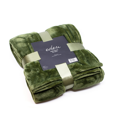Cozy Eden Plaid Flanell Oliv 130x180cm