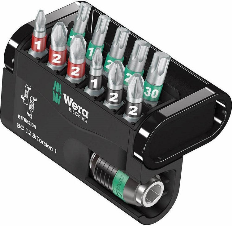 Wera 05136385001 12-teiliges Bit-Check Bitorsion 1 Bit-Set in Kassette – 05136385001
