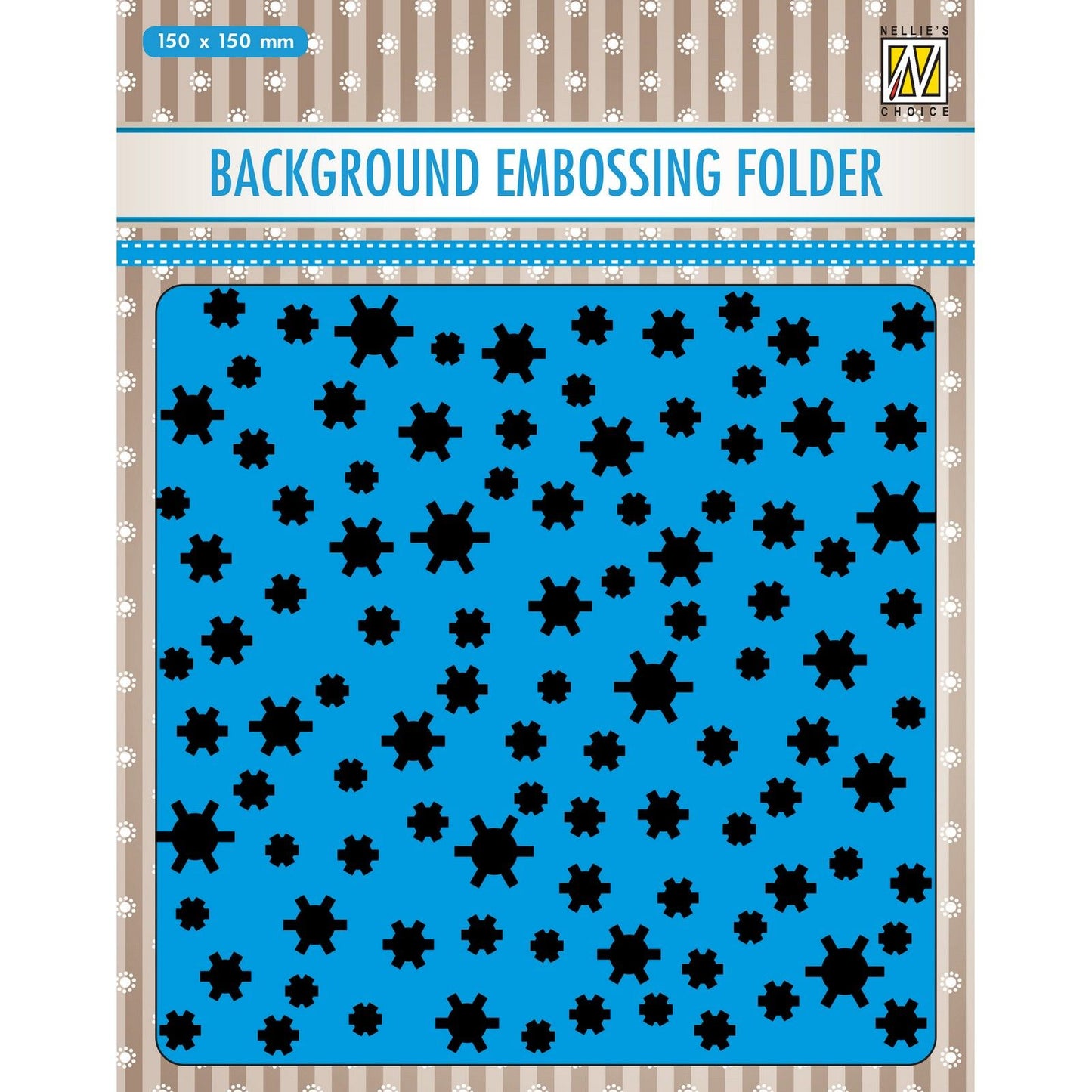 Nellies Wahl • 3D-Prägefolder Hintergrund Schneeflocken 15x15cm