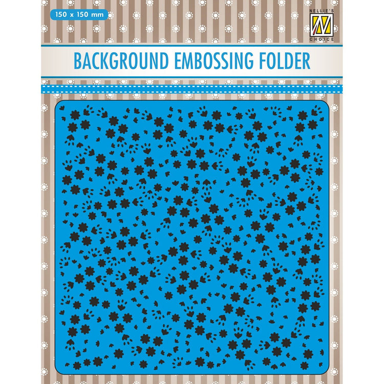 Nellies Wahl • 3D-Prägefolder Hintergrundblume im Muster 15x15cm