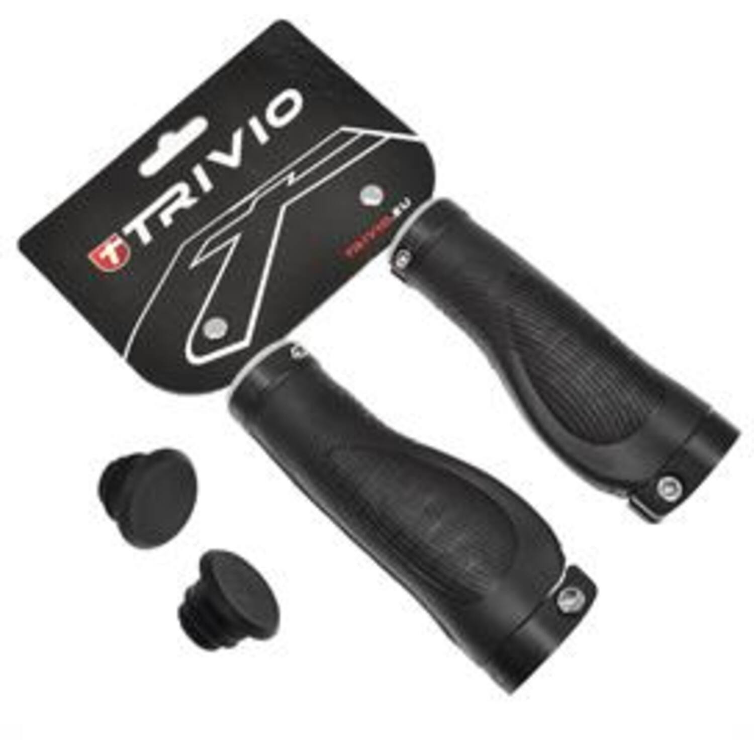 Trivio - Fahrradgriffe aus Gummi, ergonomisch, schwarz